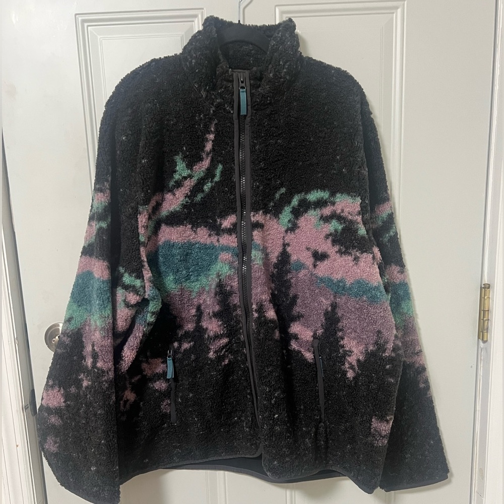 Abercrombie & Fitch Black and Pink Jacket